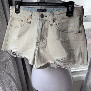 A & F light wash denim cutoff shorts size 26